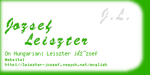 jozsef leiszter business card